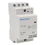leitungsschutz Kontakt-Typ: 4NO, 4-polig Heschen Haushalt AC Schütz CT1-25 4-polig vier normal offen 220V/240V Spulenspannung 35mm DIN-Schienenbefestigung