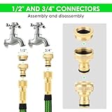 KETTOYA 150FT Expandable Garden Hose, Hose Pipe with 10-Pattern Spray Nozzle, 2-in-1 Valve Quick Connector, Flexible Heavy Duty Water Hose, Durable 3750D, 4-Layer Latex Core, Leak-Proof, Kink-Free - Image 5