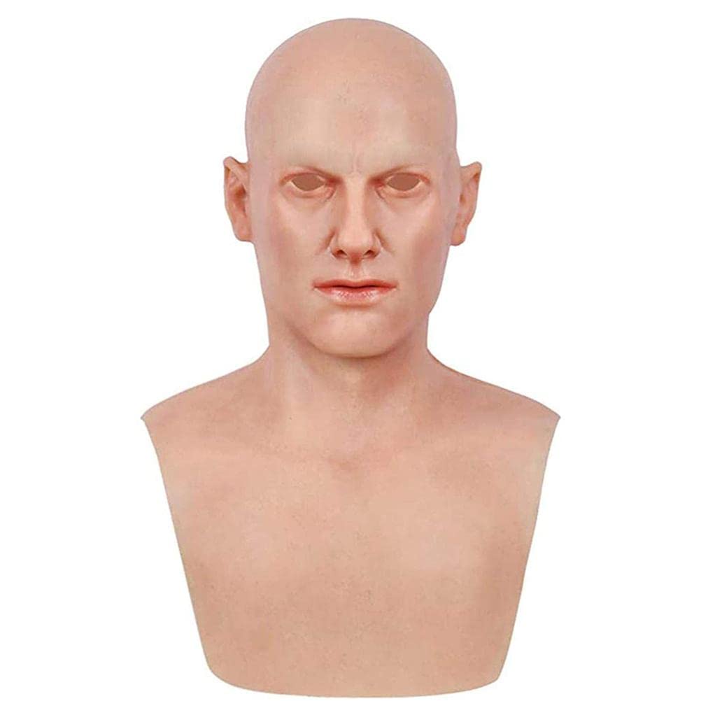 Realistic Old Man Mask, Halloween Mask, Latex Headwear, Cosplay Party Mask for Carnival Halloween Cosplay Party Costume Masquerade Props (A)