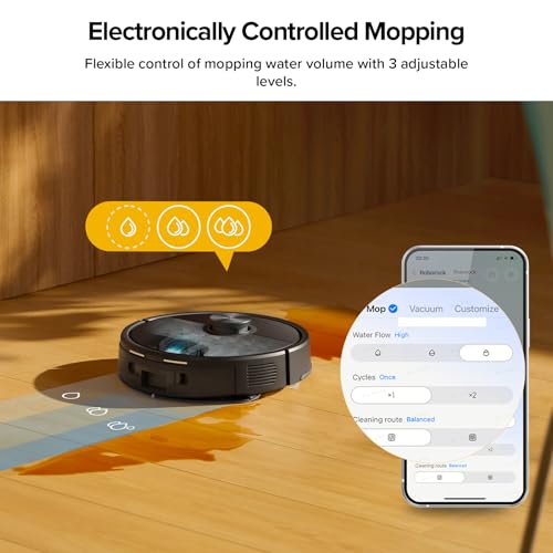 Image of roborock Robot Vacuum Mop with LiDAR, 10000Pa, Anti-Tangle, 7-9 Weeks | Auto Self-Empty Dock, Vacuum & Mop Combo for Homes with Pets & Kids, LiDAR Mapping, Dual Anti-Tangle System, App Control