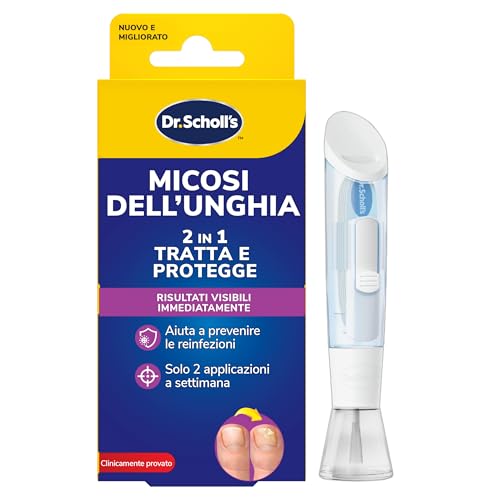 Dr. Scholl’s Micosi Unghie Trattamento 2-In-1, Penna Antimicotica per Unghie dei Piedi, Contro Funghi e Micosi Unghie, Migliora Aspetto Unghie Spesse e Scolorite