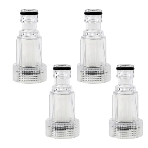 4 Pièces Filtre d'entrée d'eau, Filtre à Eau pour Nettoyeur Haute Pression avec Raccord Rapide 3/4