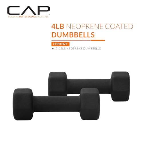 Image of CAP Barbell Neoprene Dumbbell Weights Pairs & Sets | Black