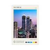 NUIHAGF Echtes Foto, Mumbai-Druck, Leinwand-Poster, 