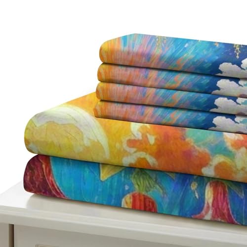 Housse de couette Fuchsie 140x200 parure de lit microfibre douce fermeture éclair cachée