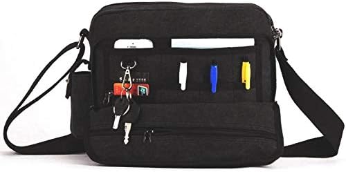 Aeoss Bolsa Masculina Canvas Black Cross body Messenger Bag