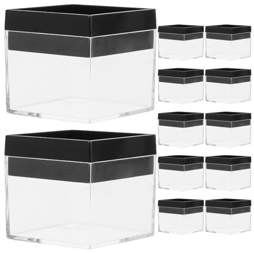 JEWEDECO 12pcs Boxes Mineral Sample Case Display Case Mineral Display Case Specimen Containers