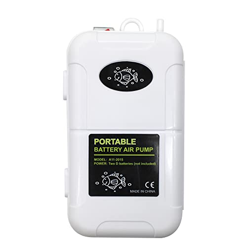 Image of 100 GPH Portable Battery Air Pump for Fishing Trips, Aquarium Air Pump with Air Stones, Outdoor & Outdoor use