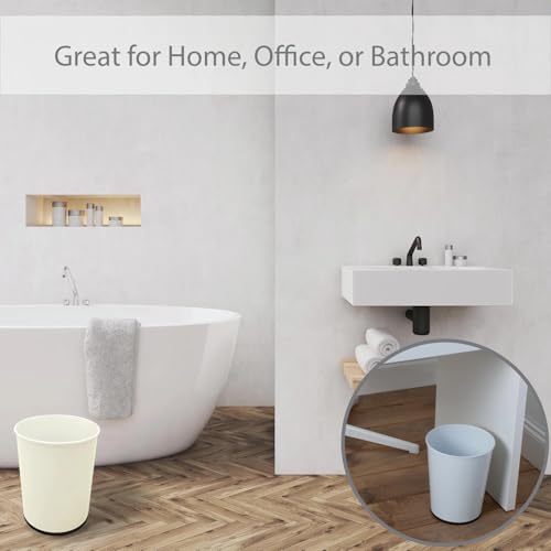 Bote de Basura de Baño 1.3 gal Blanco miniatura 3