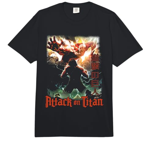 Attack on Titan Season 2 Titan Attack Show Poster Anime Comfort Colors Adult Heavyweight T-Shirt