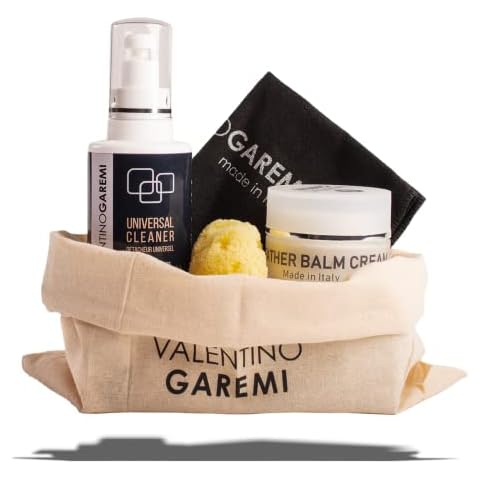 VALENTINO GAREMI Purse Care Kit - Clean Condition & Protect Set for Delicate Leathers or Man-Made Designer Name Purses Pouch Tote Bags or Hand Bags - Made in Italy Cover