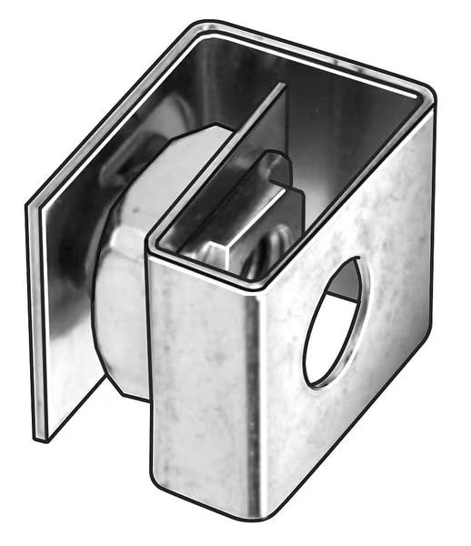 Spring Nut, M5-0.80, G Shape, Steel, Zinc Plated Finish, 10 PK