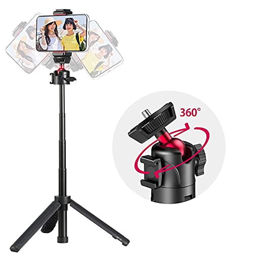 MT-16 Handy Stativ und Kamera Mini Stativ, Smartphone Selfie Stick, 4 Abschnitte,44 cm Länge, mit Panorama-Kugelkopf und… – Bild 5