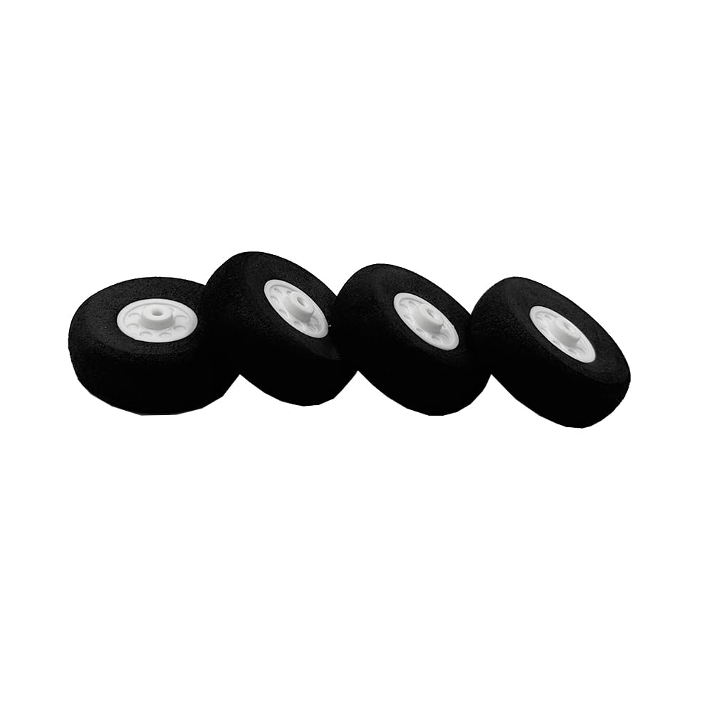 4PCS 1.5 Inch RC Airplane Wheels Light Foam Tire Wheels for RC Plane Aircraft DIY Model Plane Wheel Replacment Parts