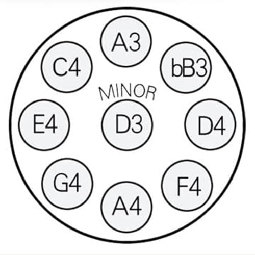 Handpan de 9 notas en Re menor, instrumento de percusión Handpan para principiantes, incluye bolsa suave, 2 mazos, y soporte para Handpan miniatura 4