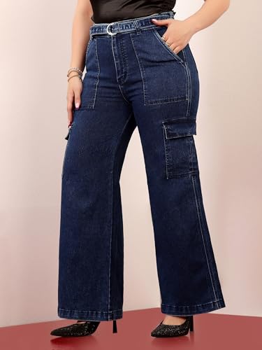 Image of Miss Chase A+ Women's Bootcut High Rise Regular Length Stretchable Denim Jeans