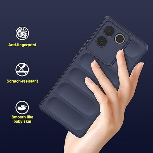 Image of amazon basics Back Case Cover for Vivo T2 Pro 5G | Compatible for Vivo T2 Pro 5G Back Case Cover | Liquid Silicon Magic Case for Vivo T2 Pro 5G with Camera Protection | Sapphire1