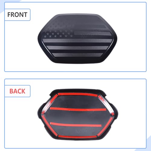 Image of Aunginsy Front Emblem Trim Cover Compatible with Toyota Tacoma 2016-2023, Front Hood Center Grille Emblem Badge Logo Cover Circle Ring Decorator Overlay ABS Accessories, Not Fit with Sensors Version