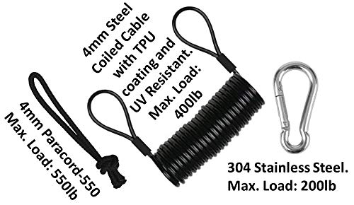 lift ride carabeener snowboard tether Amazon.com : Branded Boards-Railz Steel Coiled Safety Leash, Heavy Duty  Wrist Cuff, Carabiner & Paracord loop. Boogie Board, Snowboard, Surf Board,  SUP, Ski Scooter, Snowskate, Sled, Dog Pet Lanyard (Basic-1-Pack) : Sports
