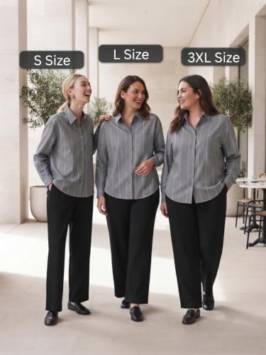 Image of Leriya Fashion Shirt for Women | Shirt for Woman | Korean Style Full Sleeve Oversized Button Down Shirt's | Tops for Women | Plus Size Workwear Top for Office & Casual Wear