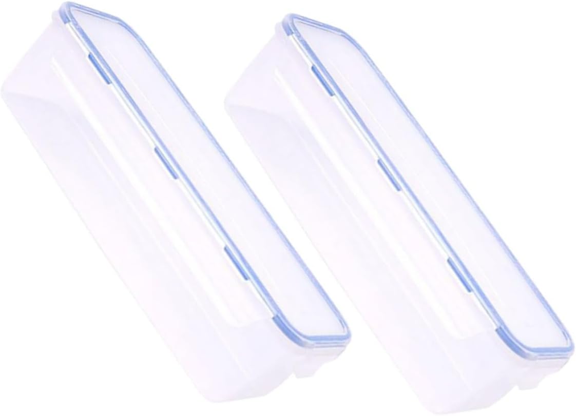 2Pcs Airtight Spaghetti Storage Containers with Sealing Lid Food Storage Box for Kitchen Organization for Dried Noodles and Pantry Use Capacity