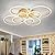 Vikaey Modern Ceiling Light, 8 Rings LED Flush Mount Ceiling Light, Gold Ceiling Lighting Fixtures, Close to Ceiling Lamp for Living Room, Dining Room, Bedroom, Kitchen, 4000K Not Dimmable