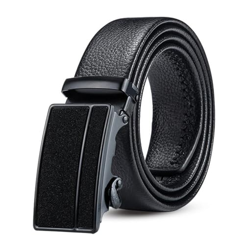 JSEIAJB Black Automatic Buckle Men's Belt With Edging And Scratch Resistant Youth Belt