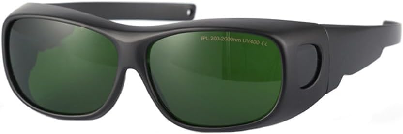 FreeMascot IPL Glasses 200nm-2000nm Laser Eye Protection Glasses for Tanning, Laser Hair Removal, Red Light Therapy (Green) - Image 2