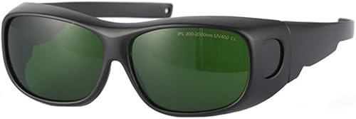 Miniatura 2 de FreeMascot IPL - Gafas de protección ocular láser de 200 nm-2000 nm para bronceado, depilación láser, terapia de luz roja (verde)