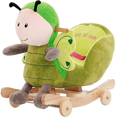 ZHANGYUEFEIFZ Schaukelpferd Plüsch Schaukeltier Pferd Rocking Horse Kinderstuhl Baby Trojan Spielzeug Geschenk…