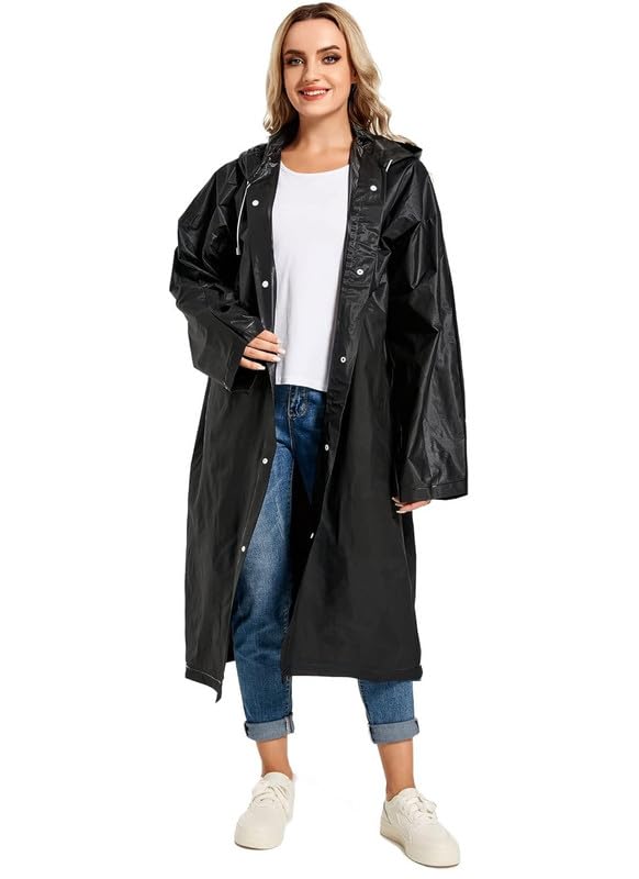 Image of CHACKO EVA Waterproof Rain Coat Hooded Outdoor Water Resistant Suit Portable Men and Women