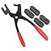 Exhaust Hanger Removal Tool, Rubber Bracket and Exhausts Hanger Separation Pliers, Automotive Vehicle Maintenance Kit with 4-Hole Rubber Design for Cars, Tool for Easy Exhaust Removal