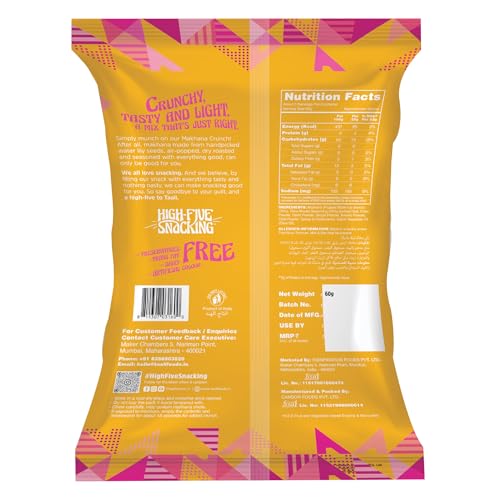 Image of Taali Makhana Crunch - Tikka Masala | Roasted-Not Fried | Superfood Snack | Made with olive oil, No Preservatives | 60 gm
