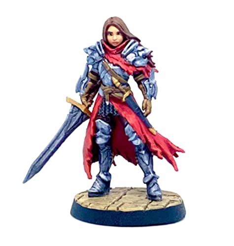 Figura de guerrera de resina para ensamblar 56mm miniatura 1