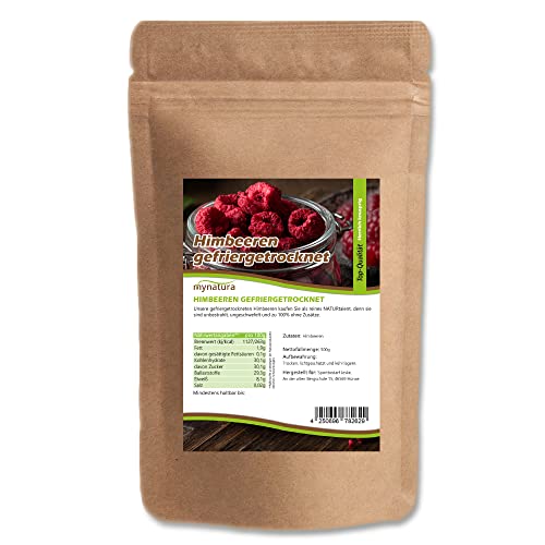 Mynatura gefriergetrocknete Himbeeren I Früchte I Trockenobst I Raspberry I Müsli - schonend getrocknet - (1 x 500g)