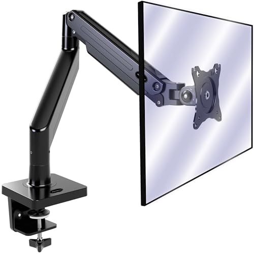Invision Support PC Ecran Bras pour Écrans 24'-40' VESA 75/100mm Pince de Bureau Ergonomique Réglable en Hauteur 2-15kg (MX450)