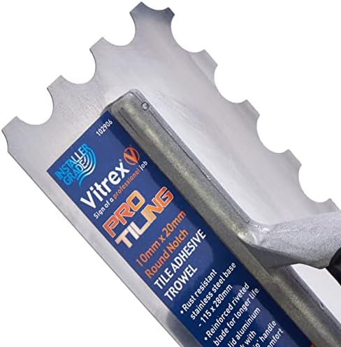 Vitrex 10 2906 Prof Stainless Steel Adhesive Trowel 20mm