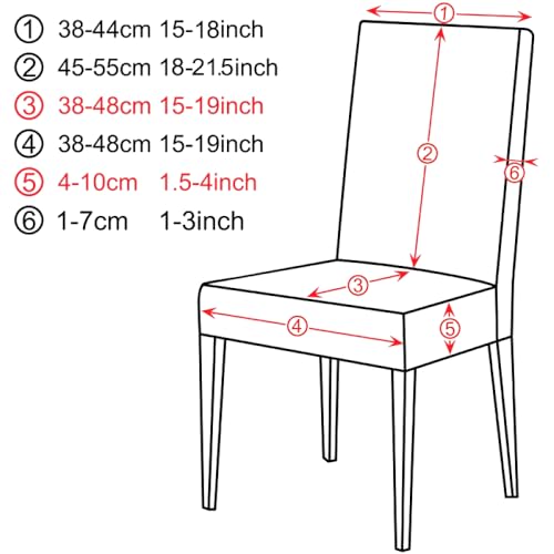 Housse de chaise avec dossier élastique en jacquard extensible pour salon - 5