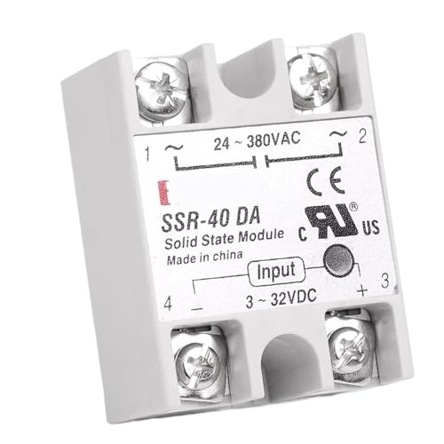 Relais statique SSR-40DA 40A commande 3-32V CC sortie 24-380V CA pour impression 3D
