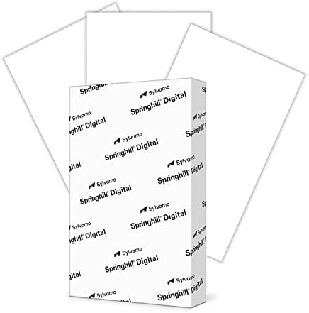 Springhill White Cardstock Paper, 80lb Vellum Bristol, 175gsm, 8.5 x 11 Card Stock, 1 Ream / 250 Sheets - Medium Weight Cardstock with Vellum Finish (016200R)