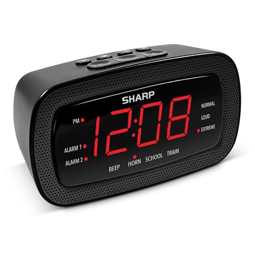 Sharp Despertador Shockwave extremamente alto para pessoas com so...