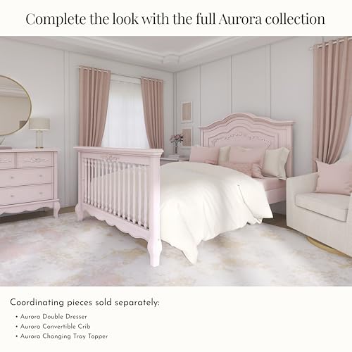Image of Evolur Aurora Bed Rail, Blush Pink Pearl