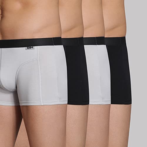 Dim Boxer Homme Lot de 4 | Ecodim Coton Stretch | Confort Durable et Maintien Optimal | Ceinture Classique