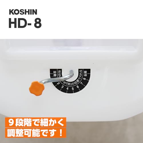 工進(KOSHIN) 手動式 散粒機 タンク 8L HD-8 農薬 種子 肥料 均一 散布 2枚目