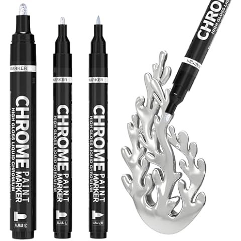 AOSUCO Silver Chrome Paint Pens Set Cover