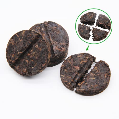 LWXLJMJZC-Reifer Puerh-Tee kuchen Yunnan Shu (96 Tassen) Pu-Erh-in Bambusblattröhre Pu Erh Minikuchen (200g)