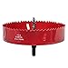 LC LICTOP 6.1 Inch Hole Saw, Heavy Duty Bi-Metal Cornhole Cutter, HSS Blade Drill Bit for Ceiling Light, Wood, Soft Metal Sheet, Plastic Panel, Drywall and Fiberboard, with Positive Rake Teeth, Red