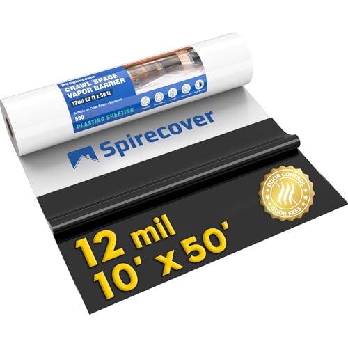 Crawl Space Vapor Barrier, 12 Mil 10x50' Black/White Panda Film image 2