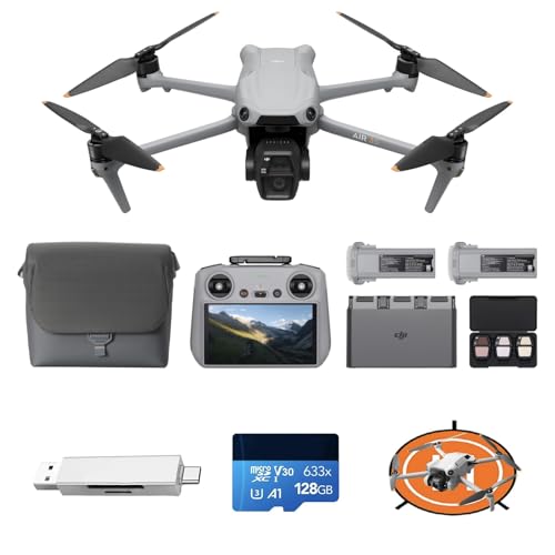 Air 3S, dron con cámara 4K, dron con doble cámara con cámara gran angular con CMOS 1", vÃdeo en 4K/60 fps HDR (DJI Air 3S Fly More Combo (DJI RC2) 6941565989932 Bundle 01)