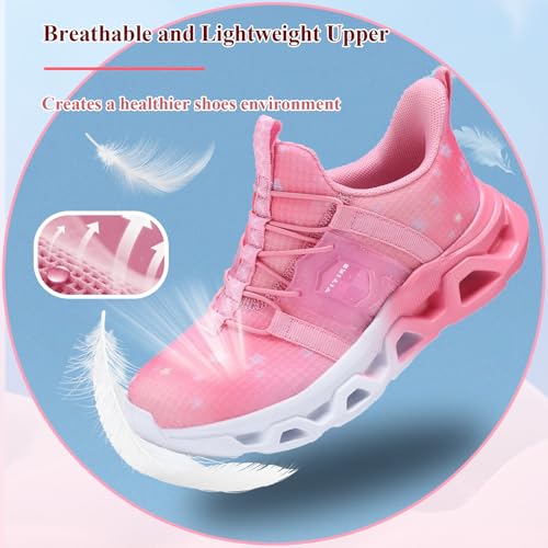 Image of VITUOFLY Boys Girls Sneakers Kids Mesh Lightweight Running Tennis Shoes